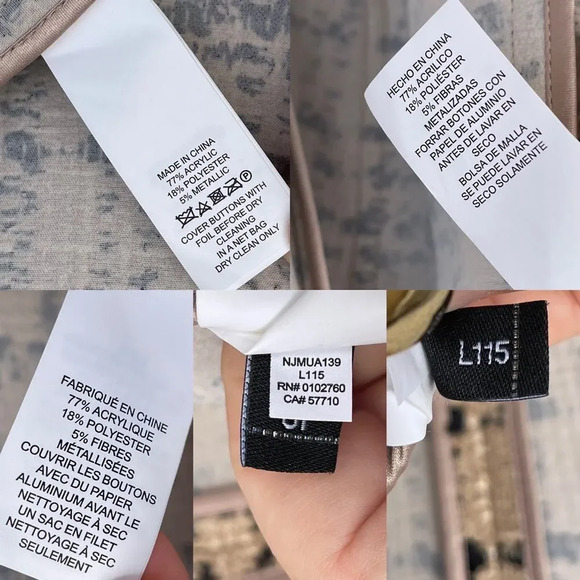 Kate Spade - Tan & Black Plaid Tweed Blazer  size 4 - Picture 11 of 13